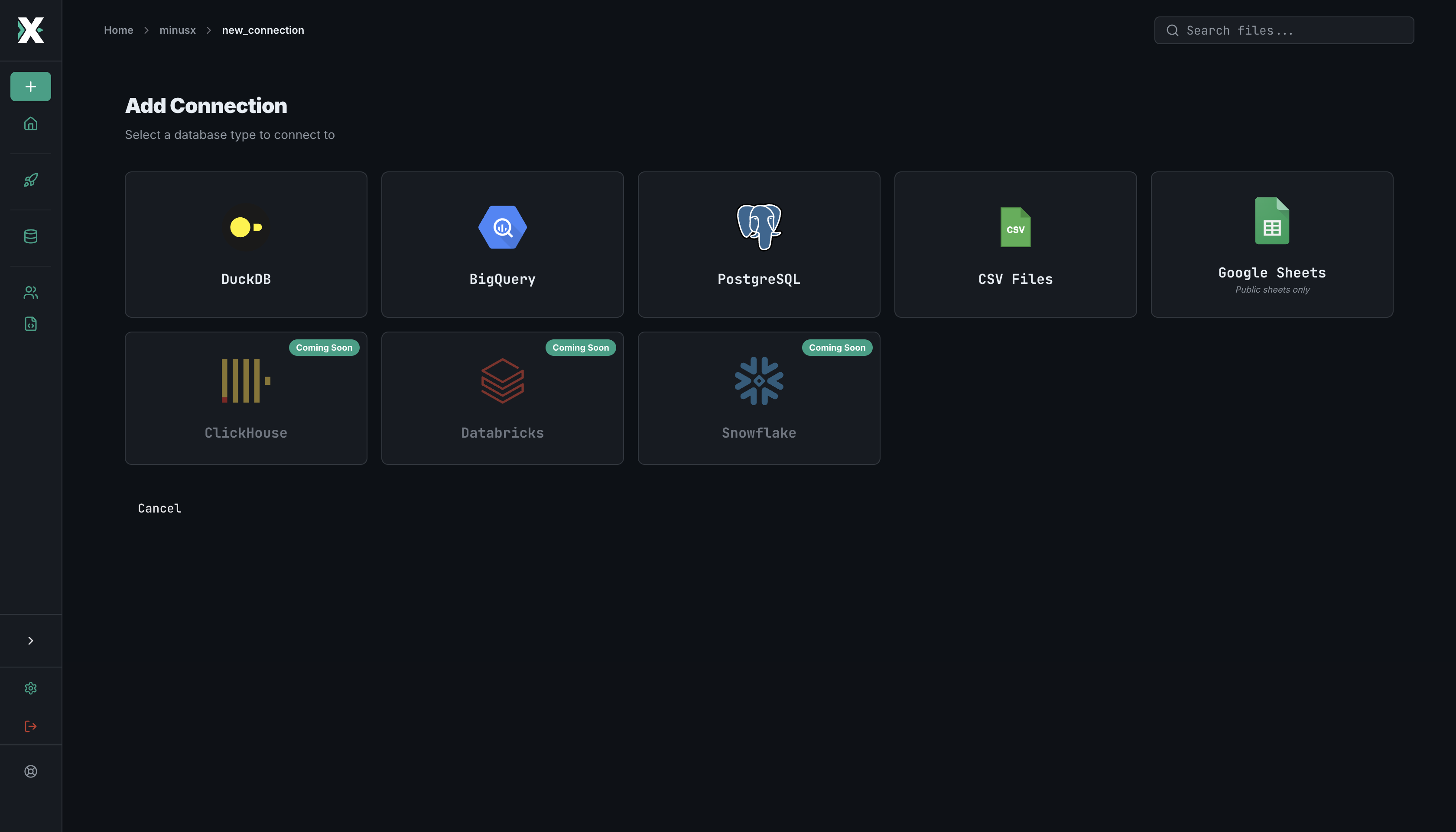 MinusX Connections
